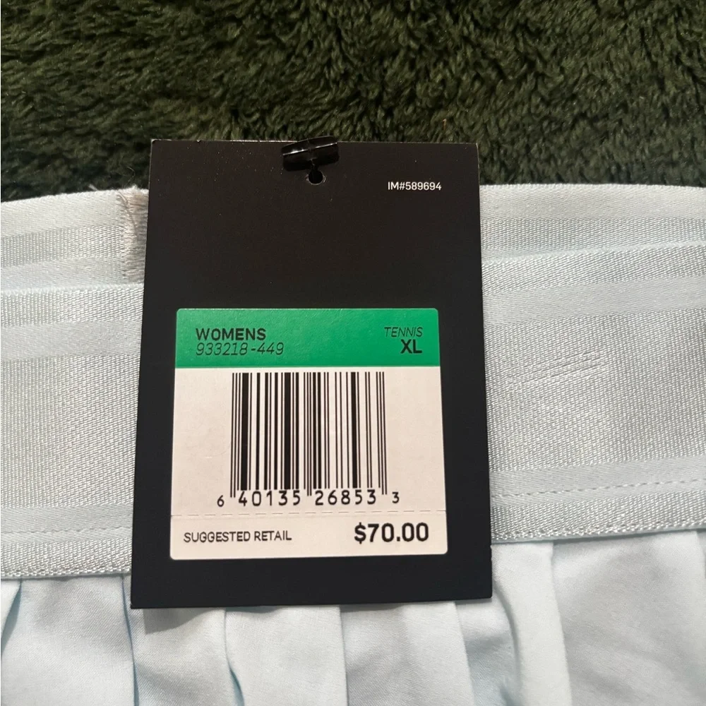 Nike Dri-FIT NWT XL Light Blue Pleated Tennis Pickleball Skirt Skort - Picture 2 of 5